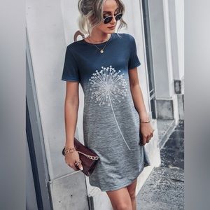 NWOT Shein Dandelion Print Dress